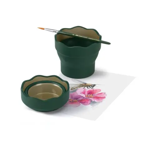 FABER-CASTELL Gobelet CLIC & GO, vert foncé