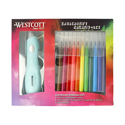 WESTCOTT Kit créatif feutres magiques avec stylo aérographe