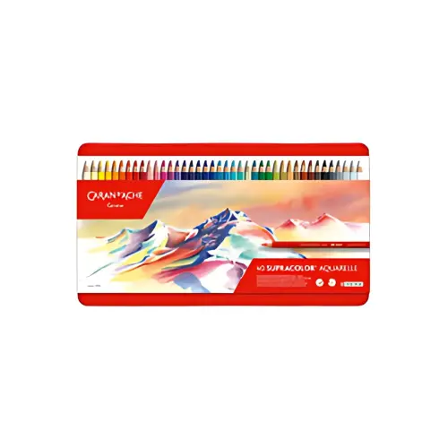 Crayons de couleur SUPRACOLOR - étui métal de 40 - Caran d'Ache