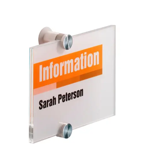 Plaque de porte CRYSTAL SIGN, (L)148 x (H)105 mm - Durable