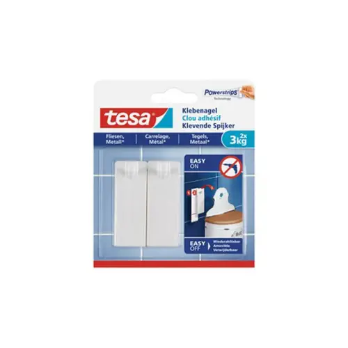 Powerstrips Clou adh&eacute;sif pour carrelage et m&eacute;tal, 3,0 - Tesa 