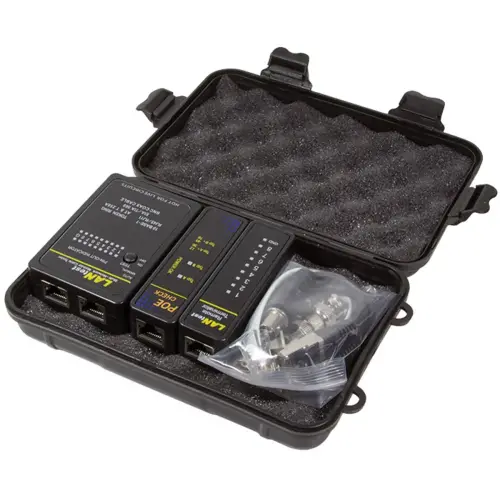 Testeur de c&acirc;ble r&eacute;seau avec PoE Finder, noir - Logilink 