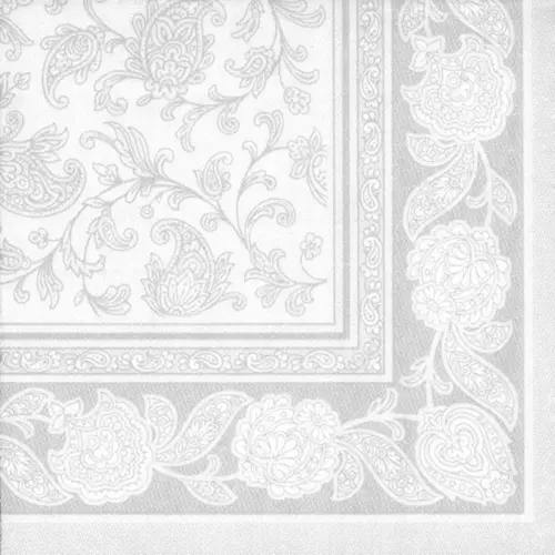 Serviette ROYAL Collection Ornaments - Blanc - Papstar
