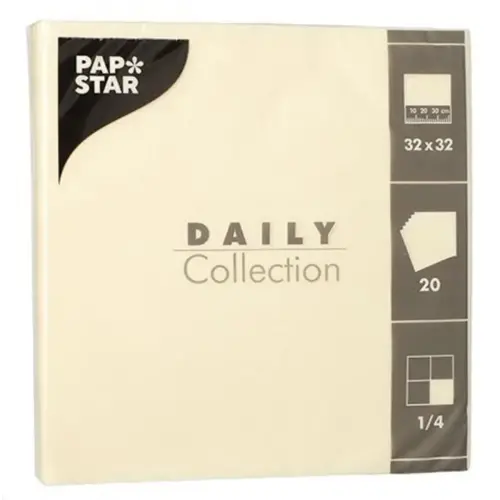 Serviettes, 320 x 320 mm, 3 couches, bordeaux - Papstar 