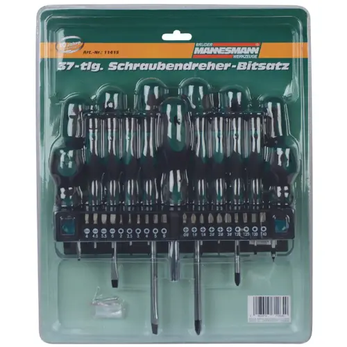 Kit de tournevis, 37 pièces - Brüder mannesmann