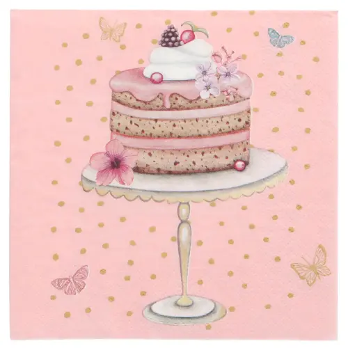Serviette &agrave; motif 'Muffin', 330 x 330 mm - Papstar 