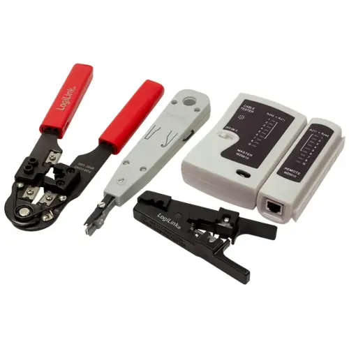 LogiLink Kit d'outils pour r&eacute;seau, dans un sac noir - Logilink professional 