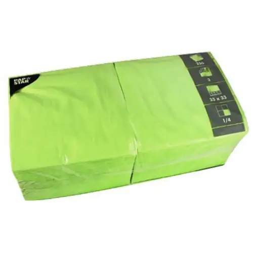 Serviettes lunch - 330 x 330 mm - Jaune - Papstar