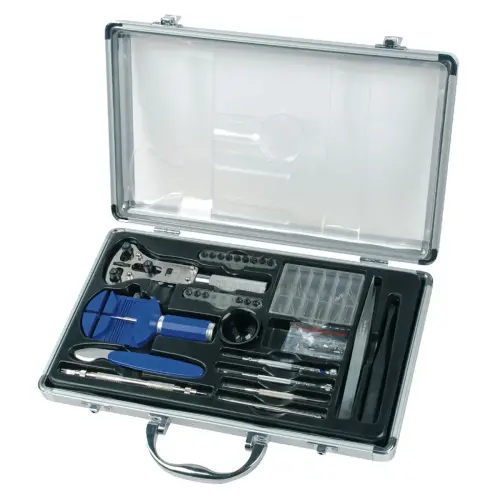 Kit d'outils d'horloger, malette en alu - Brüder mannesmann