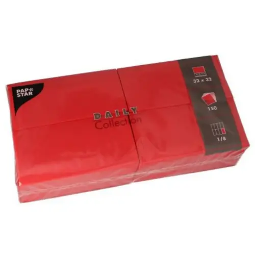 Serviette bistrot, 320 x 320 mm, 3 couches, vert - Papstar 