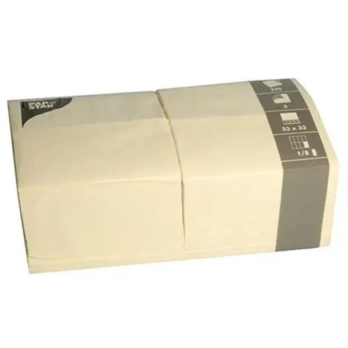 Serviettes bistrot, 330 x 330 mm, bleu fonc&eacute; - Papstar 