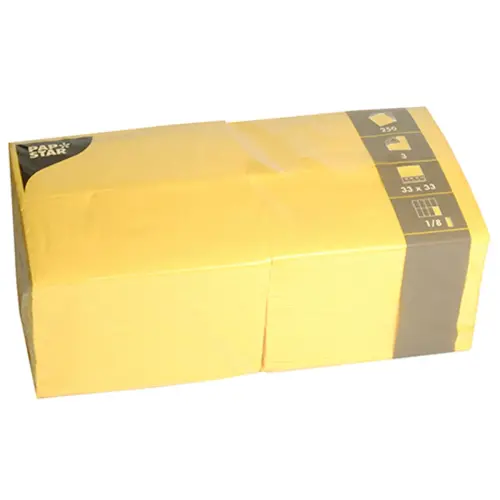 Serviettes bistrot, 330 x 330 mm, bleu fonc&eacute; - Papstar 