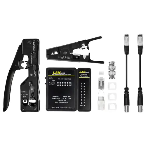 LogiLink Kit d'outils réseau, 4 pièces, pour Cat.6A & Cat.7 - Logilink professional