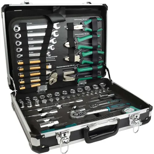 Malette &agrave; outils, 160 pi&egrave;ces, coffre alu - Br&uuml;der mannesmann 