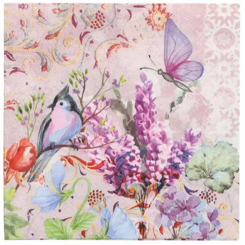 Serviette à motif 'Marguerite', 330 x 330 mm - Papstar