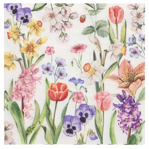 Serviette à motif 'Lavande', 330 x 330 mm - Papstar