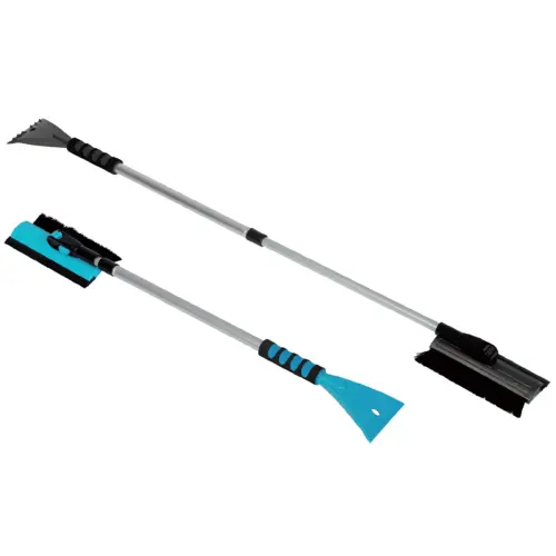 Grattoir &agrave; glace avec balai &agrave; neige XXL avec poign&eacute;e 710-1220 mm - IWH 
