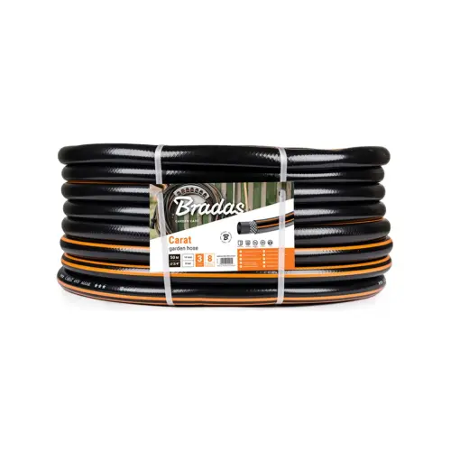 Tuyau d'arrosage CARAT, 1/2', noir/orange, 20 m - Bradas