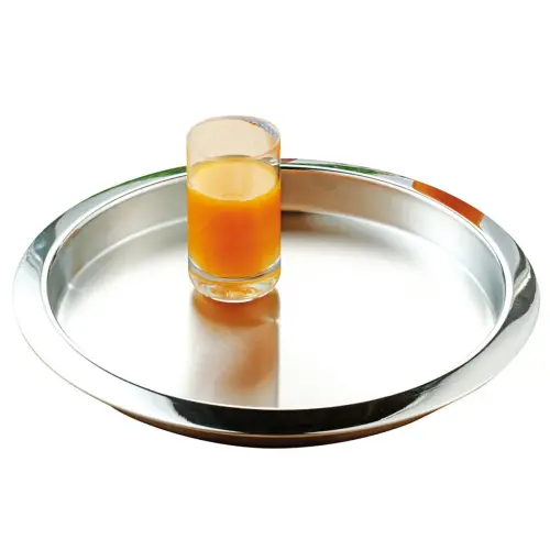 Plateau de service VENGA, rond, argent - Esmeyer