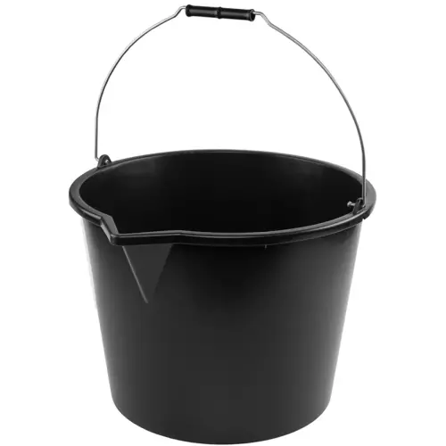 Seau avec bec verseur, 12 litres, PP, noir - Bradas 