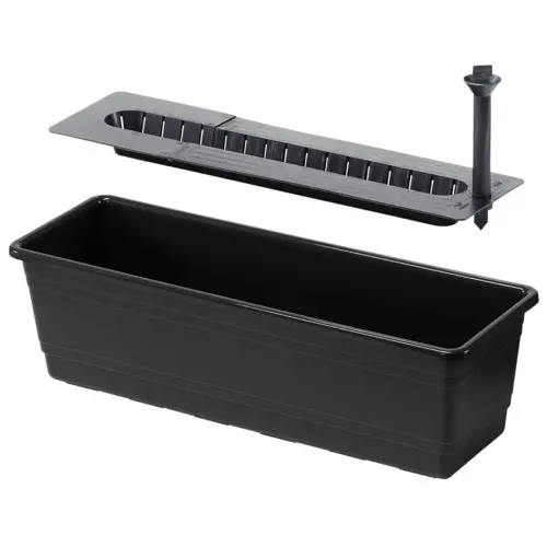 Jardinière BALCONY, largeur : 550 mm, noir - Orthex