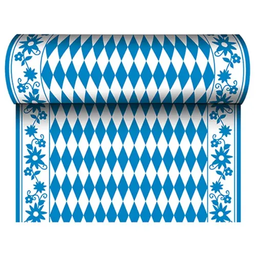 Chemin de table 'Bleu/Blanc', (l)400 x (L)24 m - Papstar