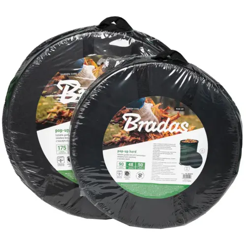 Sac à végétaux POP UP HARD, 90 litres, vert foncé - Bradas
