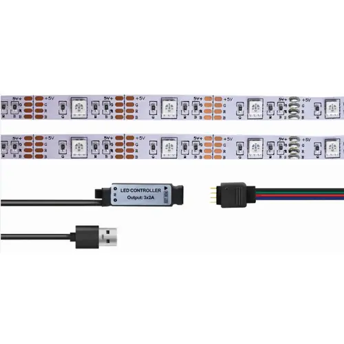 Ruban LED RVB avec télécommande, autocollant, 3 m - Logilink