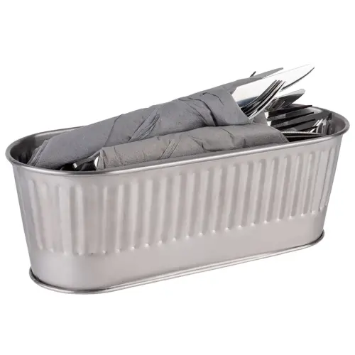 Corbeille à couverts UTENSILO, acier inoxydable, blanc - Aps