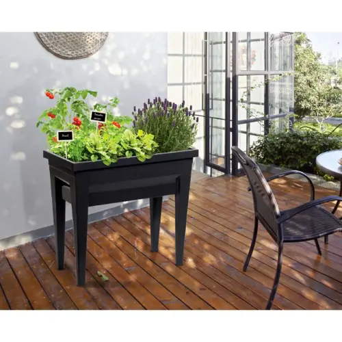 Jardini&egrave;re 'VEG&Table' City, anthracite - Eda Fontaine 