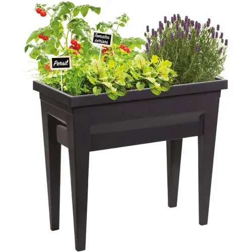 Jardini&egrave;re 'VEG&Table' City, anthracite - Eda Fontaine 