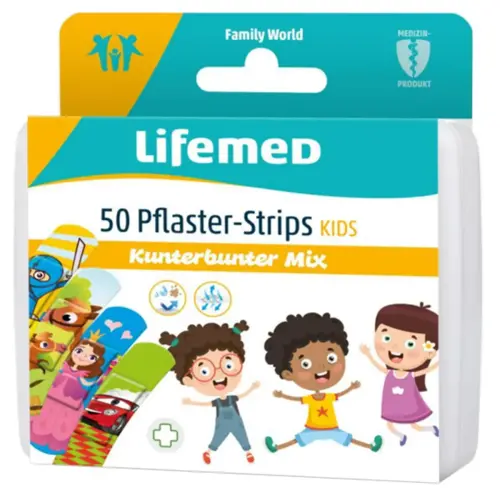 Pansement pour enfants 'Mix', bo&icirc;te de 50 - Lifemed 
