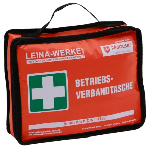 Trousse de premiers secours LEINA, contenu DIN 13157, orange - Leina-Werke