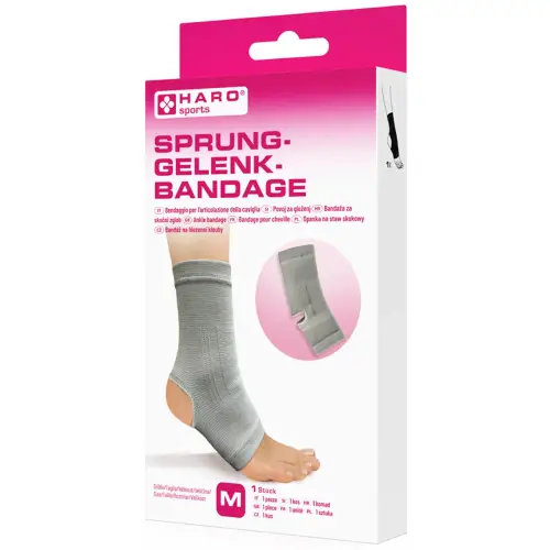 Bandage sportif 'Cheville', taille: XL, gris - Haro