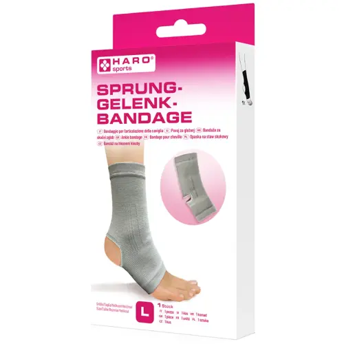 Bandage sportif 'Cheville', taille: XL, gris - Haro