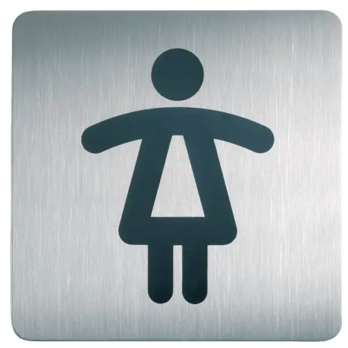 Pictogramme PICTO 'WC', carré, en acier - Durable