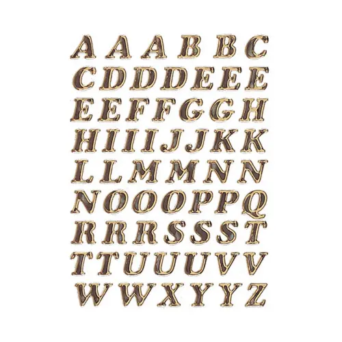 Lettres adhésives A-Z, film primastique, or, 8 mm - Herma