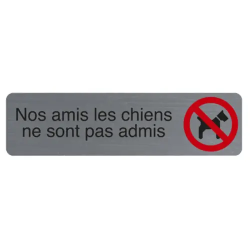 Plaque de signalisation 'Nos amis les chiens' - Exacompta