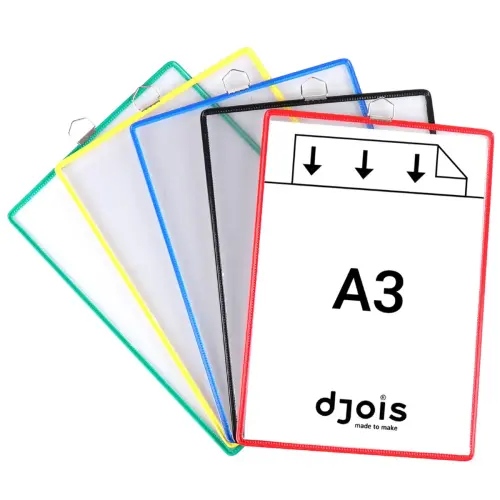 Poche à anse, format A3, vertical, assorti - Djois