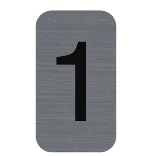 Plaque de signalisation chiffres « 7 » - 25 x 44 mm - Exacompta