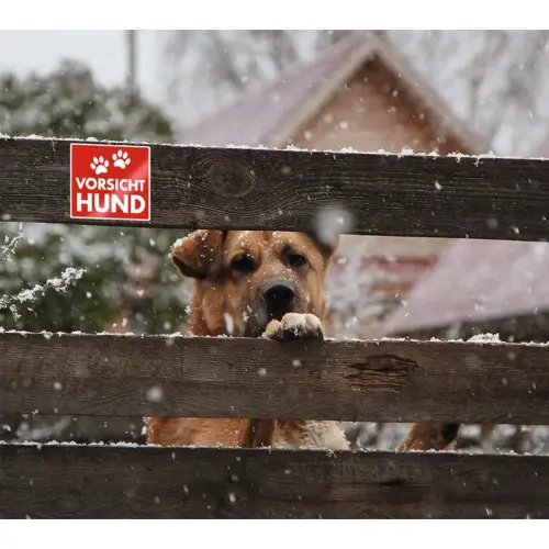 &Eacute;tiquettes d'avertissement &laquo; Attention chien &raquo; - Herma 