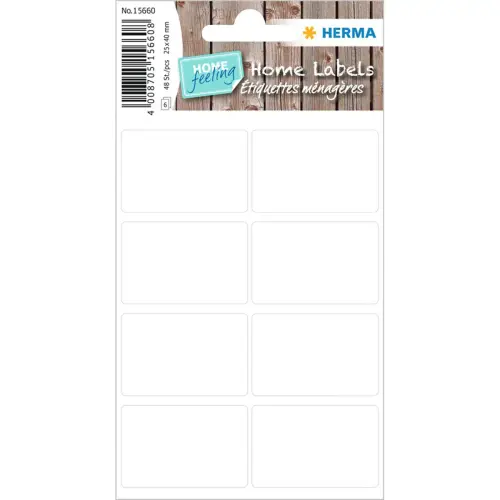 Étiquette de cuisine HOME, 12 x 34 mm, blanc - Herma
