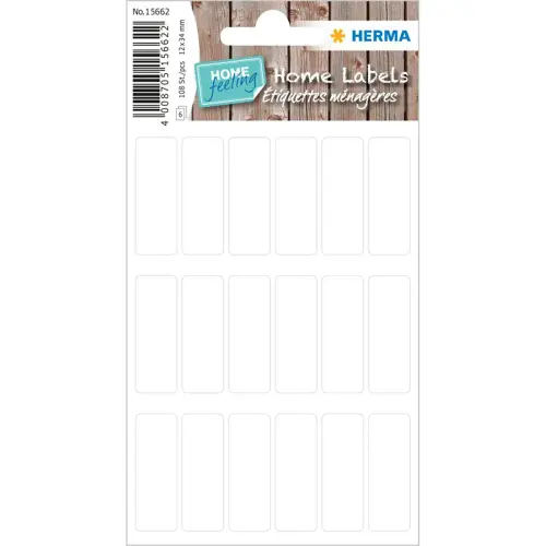Étiquette de cuisine HOME, 12 x 34 mm, blanc - Herma