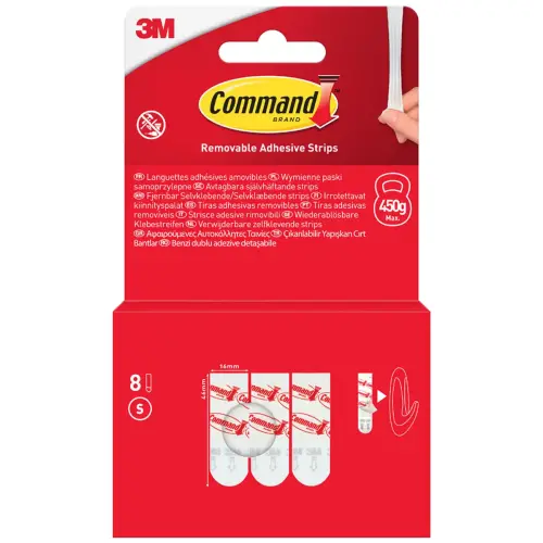Paquet de recharge languettes adhésives, blanc - Command