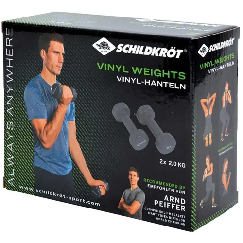 Haltères vinyle, set de 0,5 kg, vert - Schildkröt