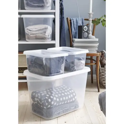 Boîte de rangement BASIC XL, 60 L, transparent - Smartstore