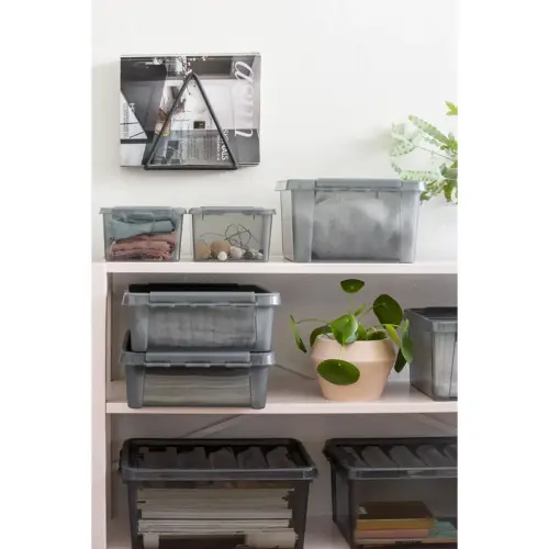 Boîte de rangement COLOUR, 46 litres, gris - Smartstore