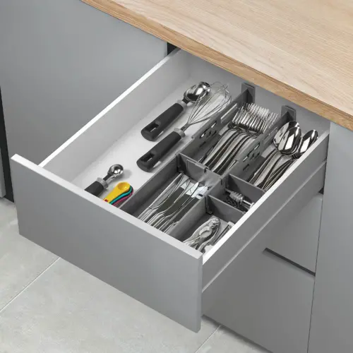 Organiseur de tiroir Multi-Fit, ABS, gris - Metaltex 