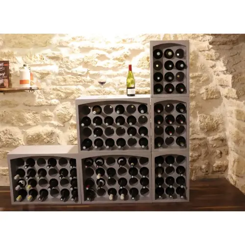 Porte-bouteilles, pour 24 bouteilles, polystyrène, gris - Eda Fontaine