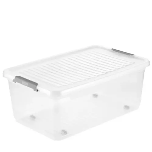 Boîte de rangement 'leo', 37 litres, transparent - Keeeper